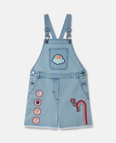 Embroidered Denim Dungarees, , Size: 2 - Stella McCartney - Modalova