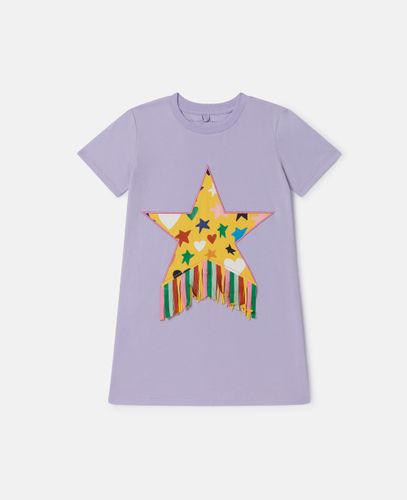 Star Graphic Fringe T-Shirt Dress, Donna, , Taglia: 12 - Stella McCartney - Modalova