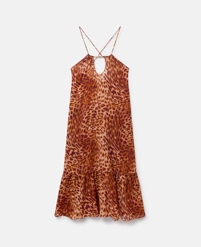 Blurred Cheetah Print Long Beach Dress, Woman, , Size: S - Stella McCartney - Modalova