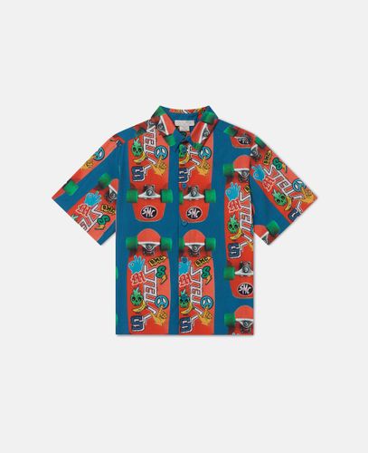 Skateboard Print Short Sleeve Shirt, /, Size: 6 - Stella McCartney - Modalova
