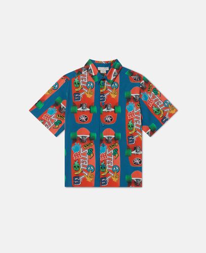 Skateboard Print Short Sleeve Shirt, /, Size: 8 - Stella McCartney - Modalova