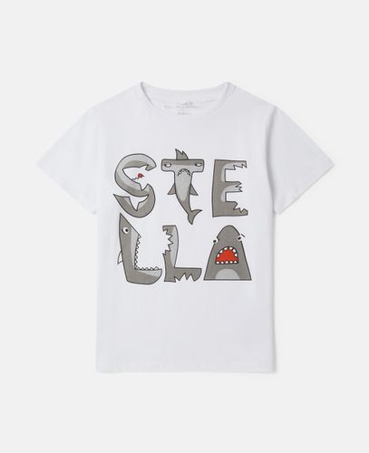 STELLA' Shark Print T-Shirt, Donna, , Taglia: 8 - Stella McCartney - Modalova