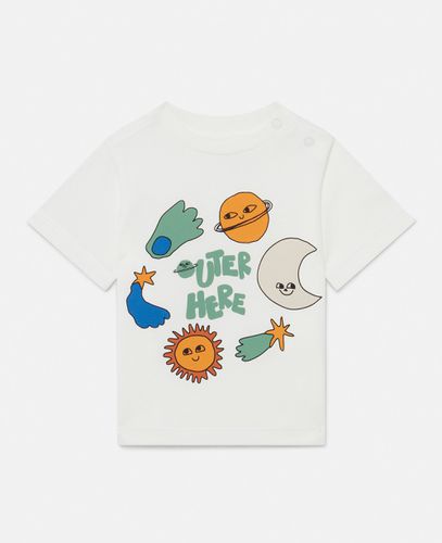 T-Shirt mit Weltraum-Grafik, Frau, /, Größe: 12m - Stella McCartney - Modalova