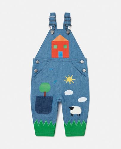 Farmyard Appliqué Dungarees, Woman, , Size: 12m - Stella McCartney - Modalova