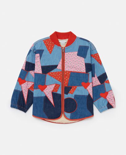 Patchwork-Denim-Jacke, Frau, , Größe: 6 - Stella McCartney - Modalova