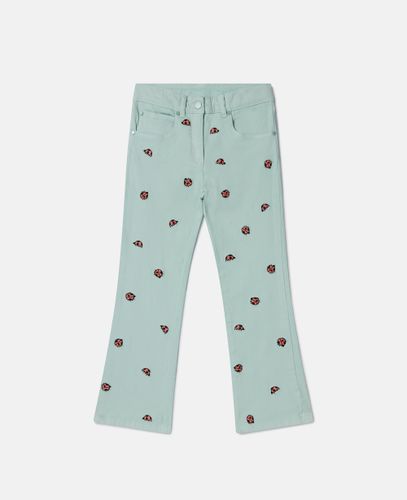 Jeans in denim a gamba dritta coccinella, Donna, , Taglia: 3 - Stella McCartney - Modalova