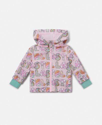 Stella Woodland Lettering Hooded Raincoat, Woman, , Size: 9m - Stella McCartney - Modalova