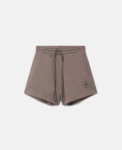 Shorts in spugna di cotone con logo TrueCasuals, Donna, , Taglia: L - Stella McCartney - Modalova