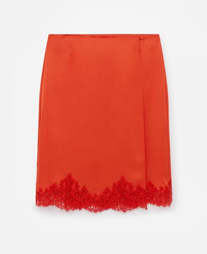 Gonna Midi in Pizzo e Satin, Donna, , Taglia: 44 - Stella McCartney - Modalova