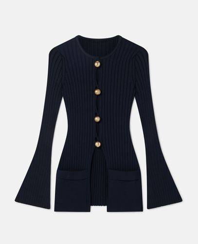 Cardigan a Maniche Lunghe e a Coste, Donna, , Taglia: M - Stella McCartney - Modalova