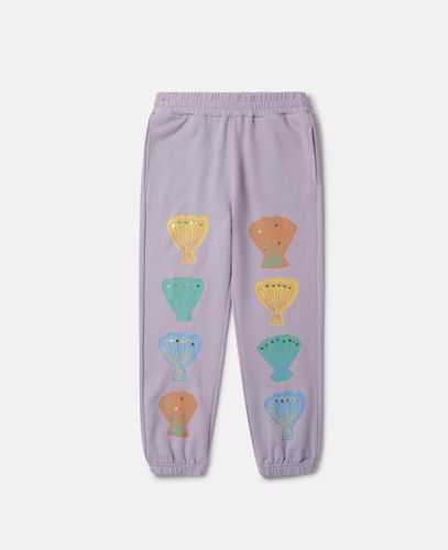 Pantaloni sportivi con ricamo di conchiglie, Donna, , Taglia: 10 - Stella McCartney - Modalova