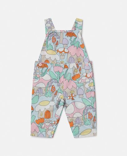 Woodland Print Denim Dungarees, , Size: 12m - Stella McCartney - Modalova