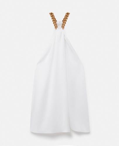 Top in Satin con Collo Incrociato con Catena, Donna, , Taglia: 40 - Stella McCartney - Modalova