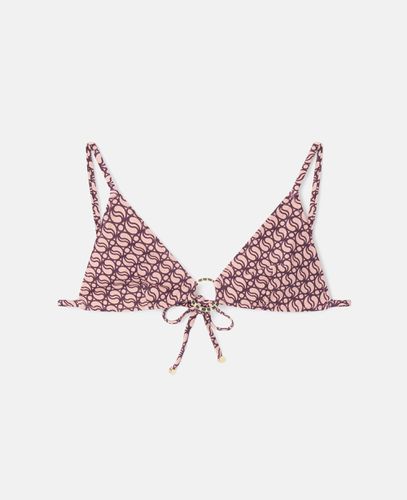S-Wave Print Triangle Bikini Top, Woman, /, Size: M - Stella McCartney - Modalova