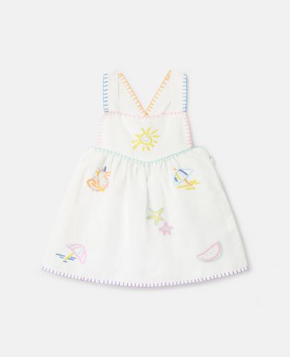 Summer Doodles Embroidery Pinafore Dress, Woman, , Size: 18m - Stella McCartney - Modalova