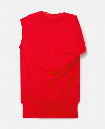 Top Asimmetrico Drappeggiato, Donna, , Taglia: XS - Stella McCartney - Modalova