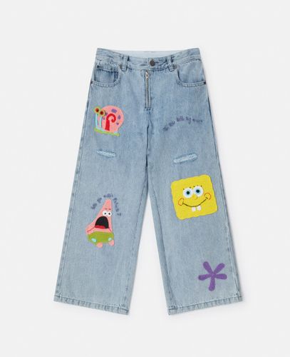 Jeans in Denim con Grafica Sponge Bob, Donna, , Taglia: 12 - Stella McCartney - Modalova