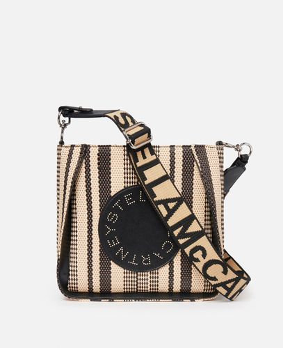 Borsa a spalla Stella Logo a righe in rafia, Donna - Stella McCartney - Modalova