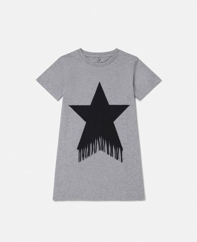 Star Graphic Fringed T-Shirt Dress, Donna, , Taglia: 5 - Stella McCartney - Modalova