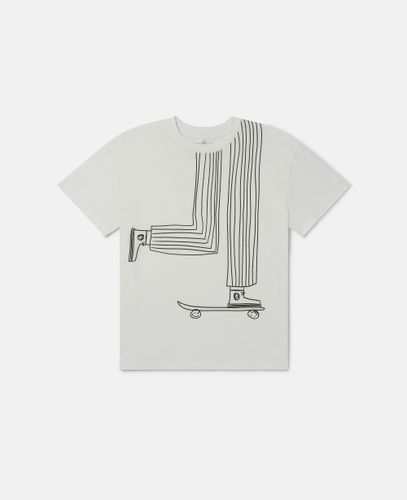 Skateboard Graphic T-Shirt, Donna, , Taglia: 5 - Stella McCartney - Modalova