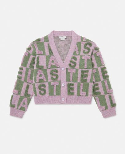 Logo Appliqué Knit Cardigan, Woman, , Size: 4 - Stella McCartney - Modalova