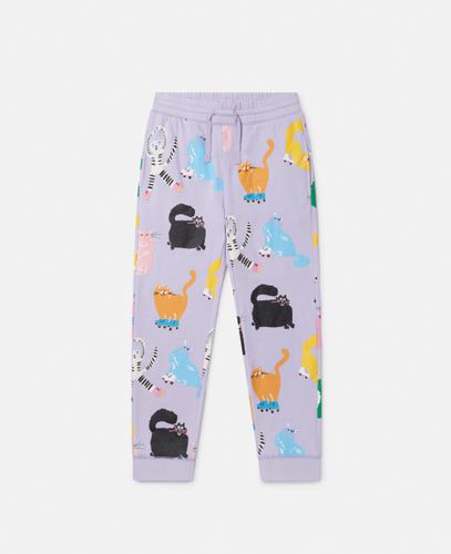 Cats Print Joggers, Donna, , Taglia: 12 - Stella McCartney - Modalova