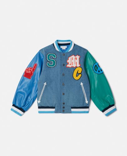 Brand Initials Embroidered Varsity Bomber Jacket, , Size: 5 - Stella McCartney - Modalova