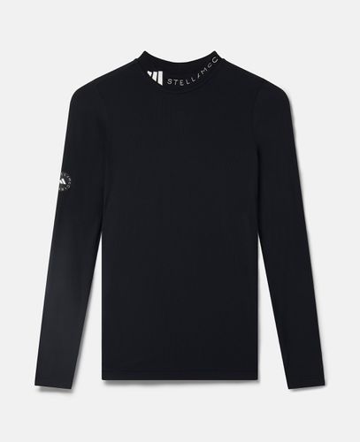 Top da allenamento TrueCasuals a maniche lunghe a coste, Donna, , Taglia: XL - Stella McCartney - Modalova