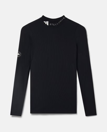 Top da allenamento TrueCasuals a maniche lunghe a coste, Donna, , Taglia: S - Stella McCartney - Modalova