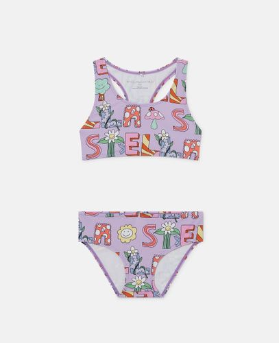 Lettering Print Swimsuit, , Size: 5 - Stella McCartney - Modalova