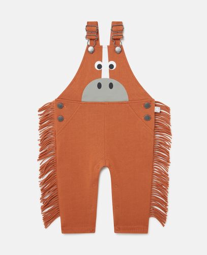 Horse Graphic Fringed Dungarees, Woman, , Size: 18m - Stella McCartney - Modalova