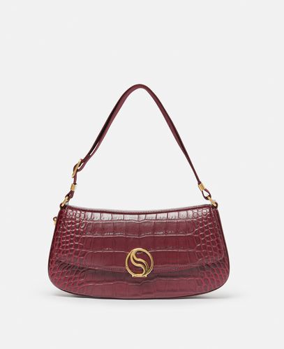 S-Wave Croc-Effect Embossed Shoulder Bag, Woman - Stella McCartney - Modalova