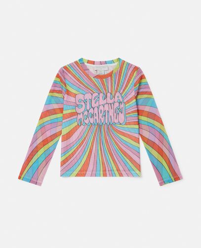 Top in Rete con Grafica Stella, Donna, , Taglia: 10 - Stella McCartney - Modalova