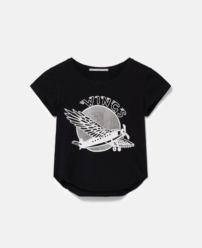 Wings Graphic Cotton Baby Tee, Woman, , Size: S - Stella McCartney - Modalova