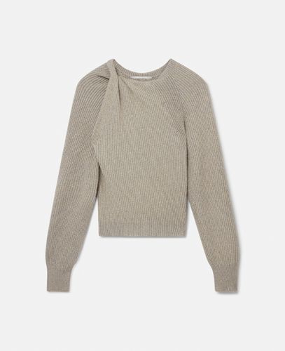 Pullover aus regeneriertem Kaschmir mit verschiebbarem Knoten, Frau, , Größe: XL - Stella McCartney - Modalova