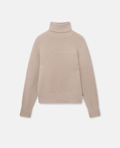 Maglione a mantella a coste in cashmere rigenerato, Donna, , Taglia: XS - Stella McCartney - Modalova