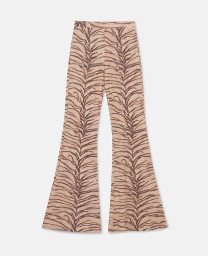 Tiger Print High-Rise Flared Trousers, Woman, , Size: S - Stella McCartney - Modalova