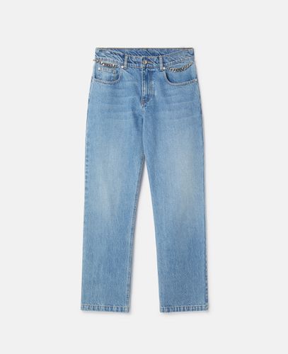 Falabella Jeans in 7/8-Länge mit Kette in Light Washed-Optik, Frau, , Größe: 26 - Stella McCartney - Modalova