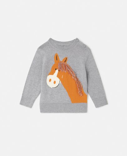 Horse Graphic Fringed Sweatshirt, Woman, , Size: 6m - Stella McCartney - Modalova