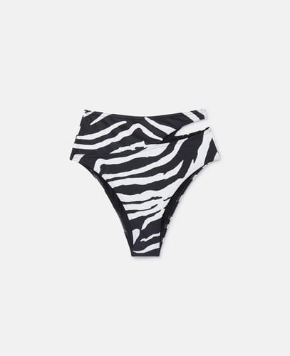 Slip bikini a vita alta con cut-out e stampa zebrata, Donna, /, Taglia: L - Stella McCartney - Modalova