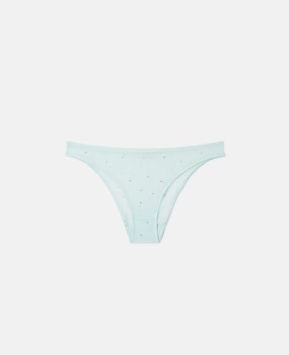 Slip aus Mesh mit Strasskristallen, Frau, , Größe: L - Stella McCartney - Modalova