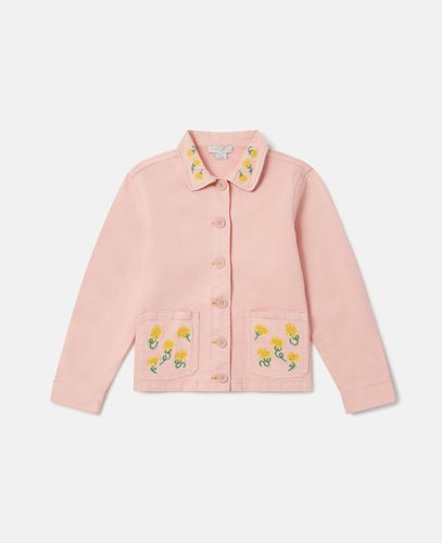 Giacca in cotone con girasoli ricamati, Donna, , Taglia: 3 - Stella McCartney - Modalova