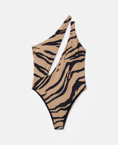 Zebra Print Cut-Out Swimsuit, Woman, /, Size: XS - Stella McCartney - Modalova