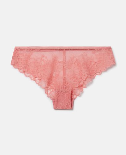 Slip in pizzo con finiture in seta, Donna, , Taglia: L - Stella McCartney - Modalova