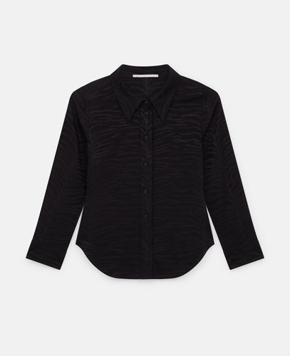 Camicia con Maniche Corte e Stampa Tigre, Donna, , Taglia: 40 - Stella McCartney - Modalova