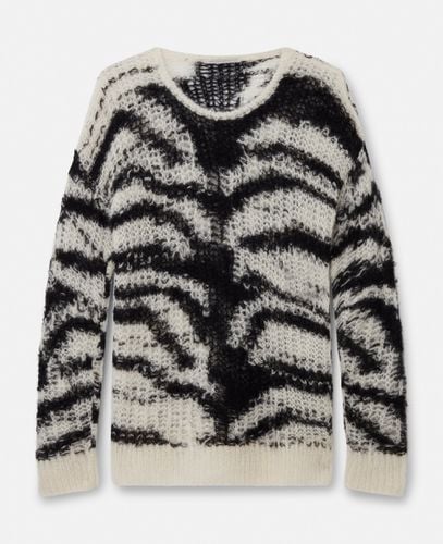 Maglione Tricot Aperto con Motivo Tigrato, Donna, , Taglia: XS - Stella McCartney - Modalova