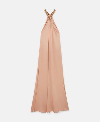 Chain Halterneck Satin Maxi Dress, Woman, , Size: 44 - Stella McCartney - Modalova