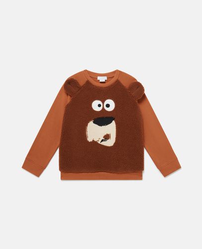 Felpa in pile con orso grizzly, Donna, , Taglia: 6 - Stella McCartney - Modalova