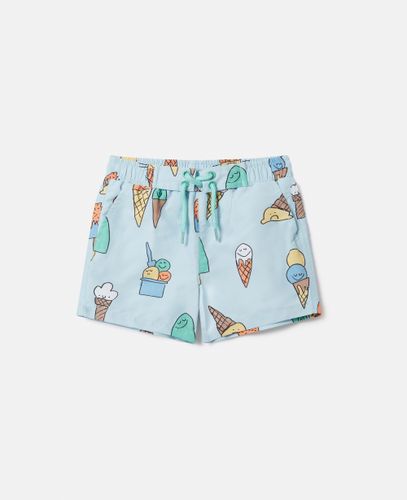 Pantaloncini da Mare con Stampa Rana, Donna, , Taglia: 18m - Stella McCartney - Modalova