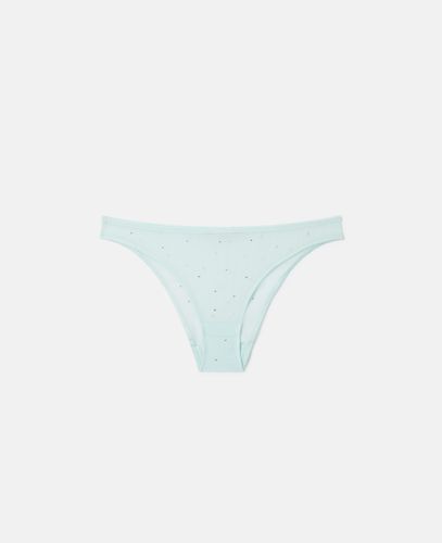 Slip in rete con pois in cristallo, Donna, , Taglia: L - Stella McCartney - Modalova